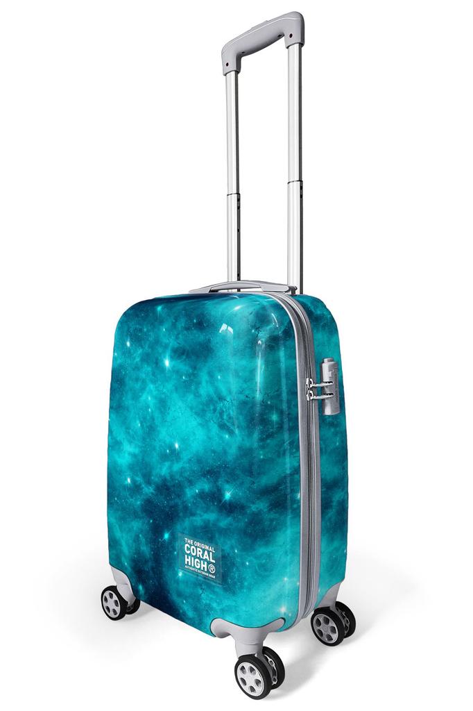 coral high Colorful Patterned PC 3-Piece Suitcase Set 16830