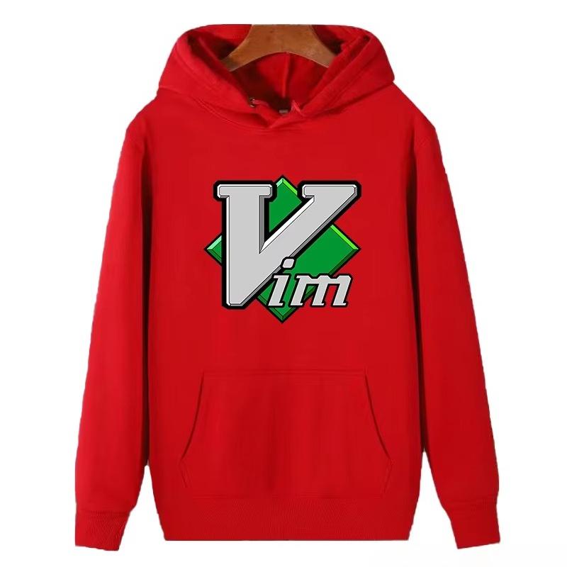 Sudadera con capucha estampada con el sistema operativo VIM Linux, ropa deportiva para hombre de otoño/invierno.