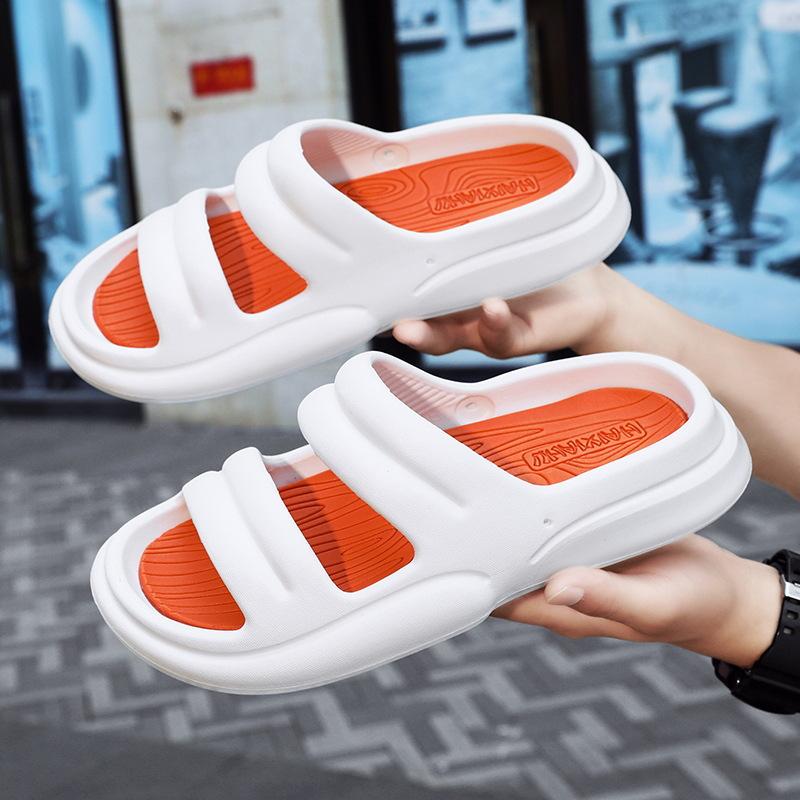 

Тапочки из ЭВА, летние новые тапочки для пар, домашние тапочки для улицы, тапочки с толстой подошвой и одной педалью 36/37