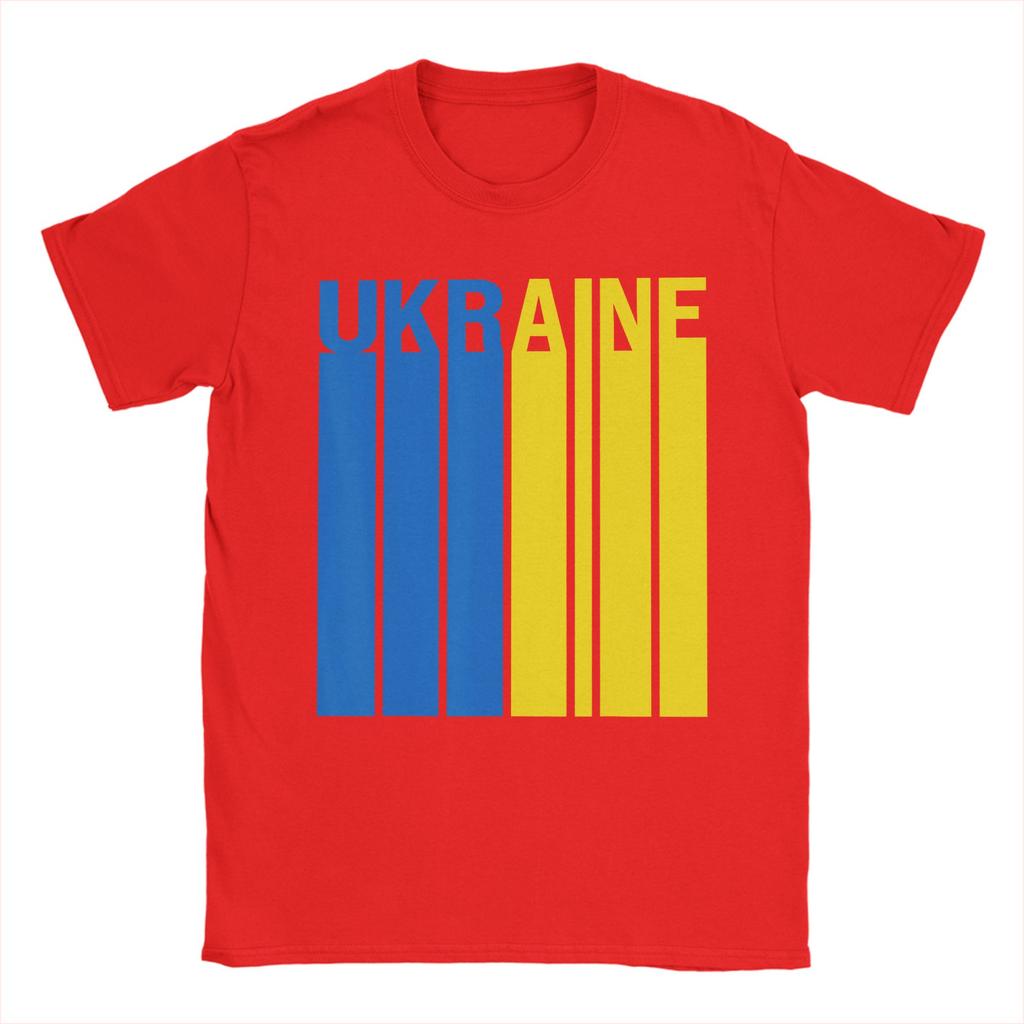 Awesome Ukraine Flag TShirt for Unisex Round Collar Pure Cotton T Shirts  Short Sleeve Tees Gift Idea Clothing