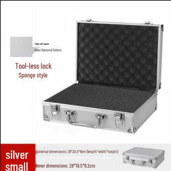 Portable Aluminum Alloy Toolbox for Insurance Documents and Equipment Storage