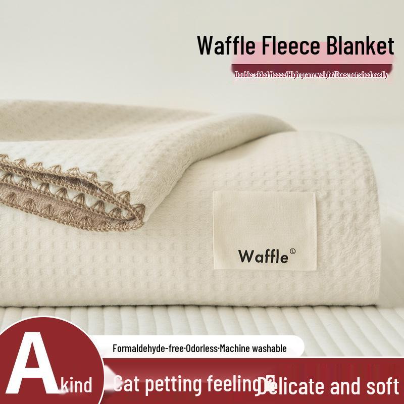 Thickened Coral Fleece Winter Blanket - Warm Office Nap Shawl for Sofa or Bed