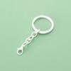 10 Pieces Colorful Metal Keychain Rings with Chains and Clasps for Keys Fashionable Key Holders Jewelry Accessories