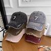 Solid Color Embroidery Baseball Cap For Women Men Vintage Washed Cotton Duck Tongue Hat Adjustable Outdoor Sunshade Peaked Caps