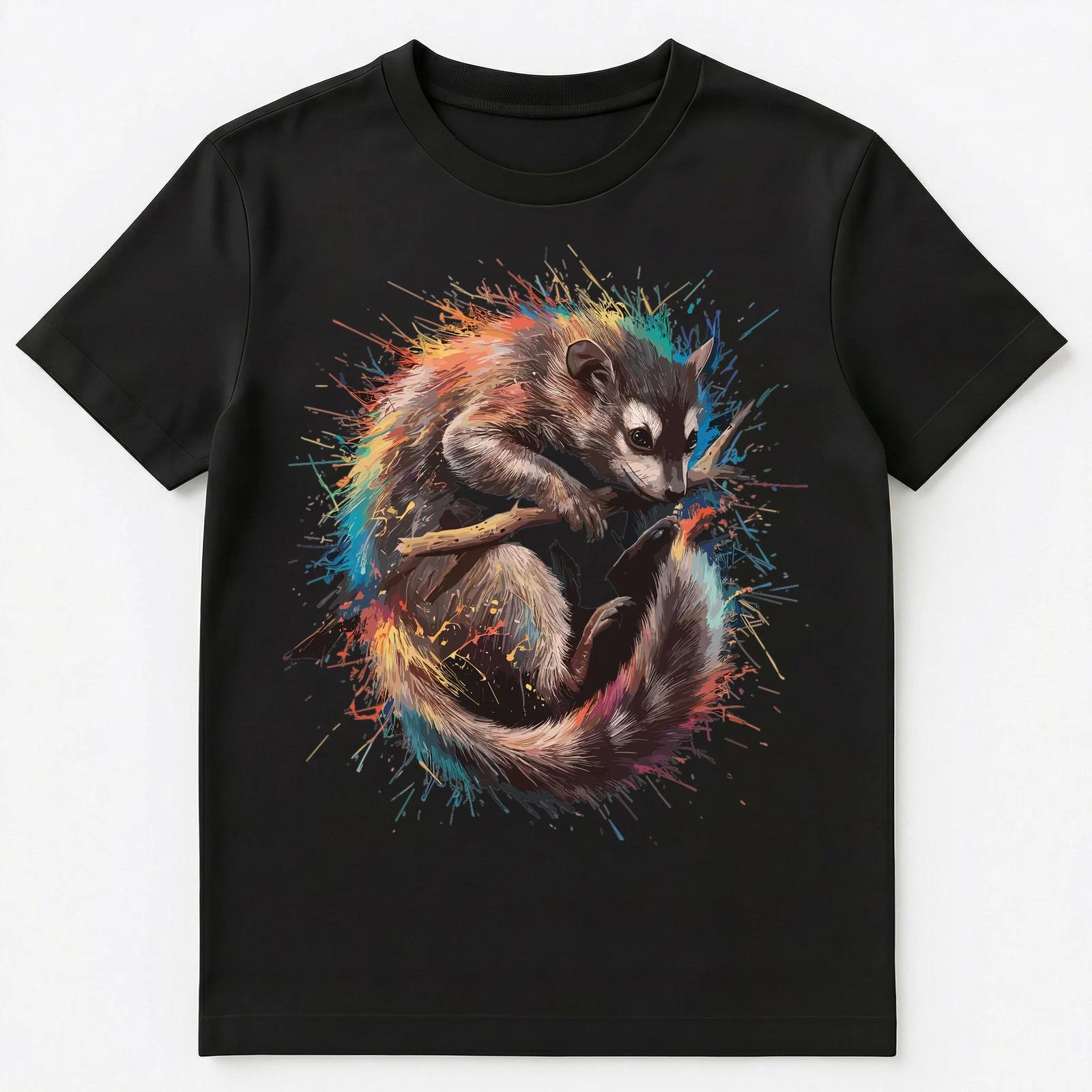 

Colorful Paint Splash Kinkajou Art Graphic Unisex T-Shirt XL