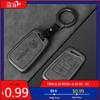 Car Sticker Leather Zinc Alloy Car Smart Remote Key Case Full Cover Protector Shell Fob for Skoda Kodiaq Superb A7 Auto Keychain