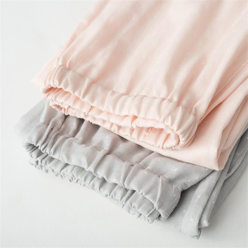 Women's Pajama 2 Piece Set Cotton Pajamas Button Lapel Collar Shirt Pants Suit Autumn Winter Sleepwear Pyjamas Loungewear