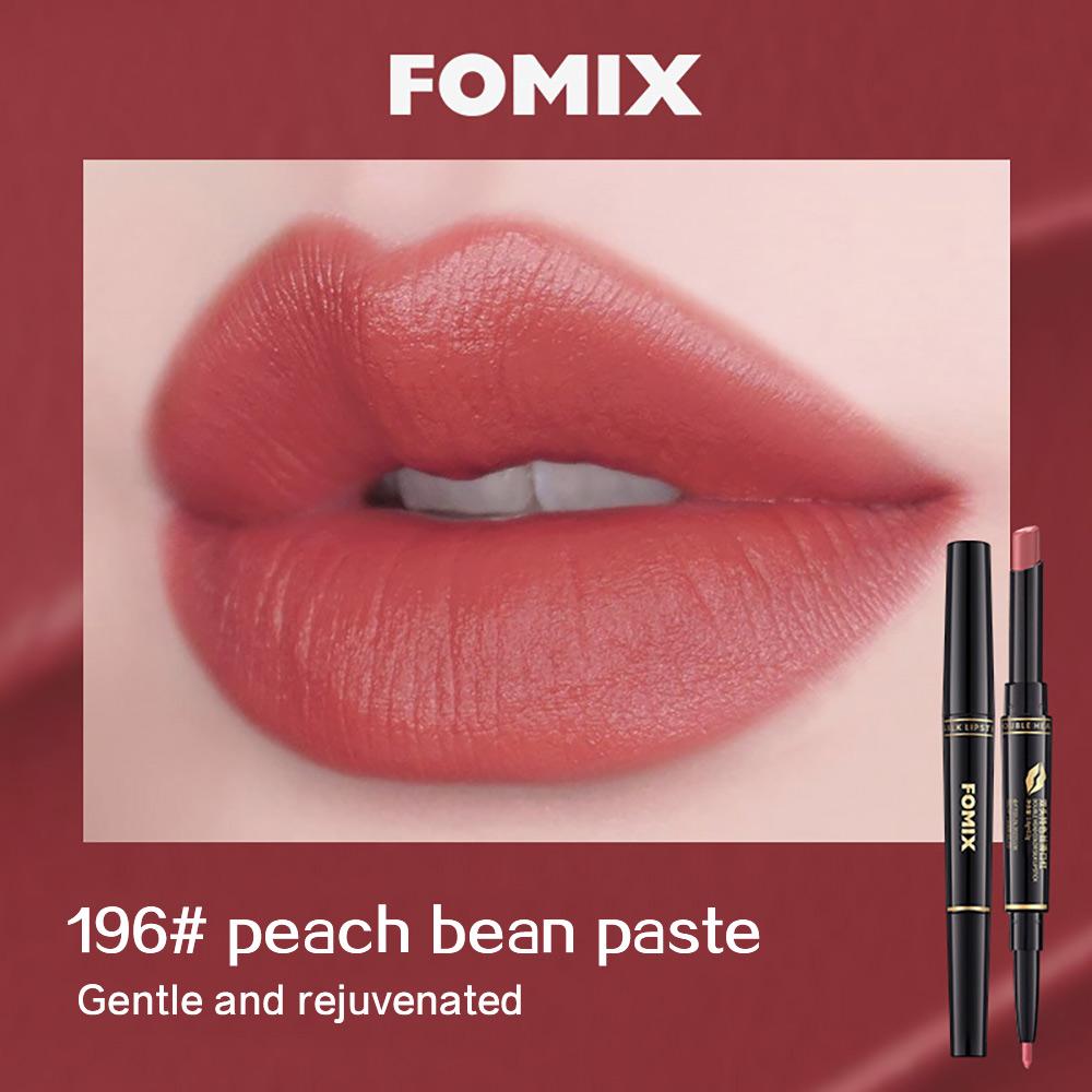 FOMIX Dual-ended Lipstick Silky Texture Matte Matte Finish Not Easy To Stain Outline The Lip Shape Lip Liner