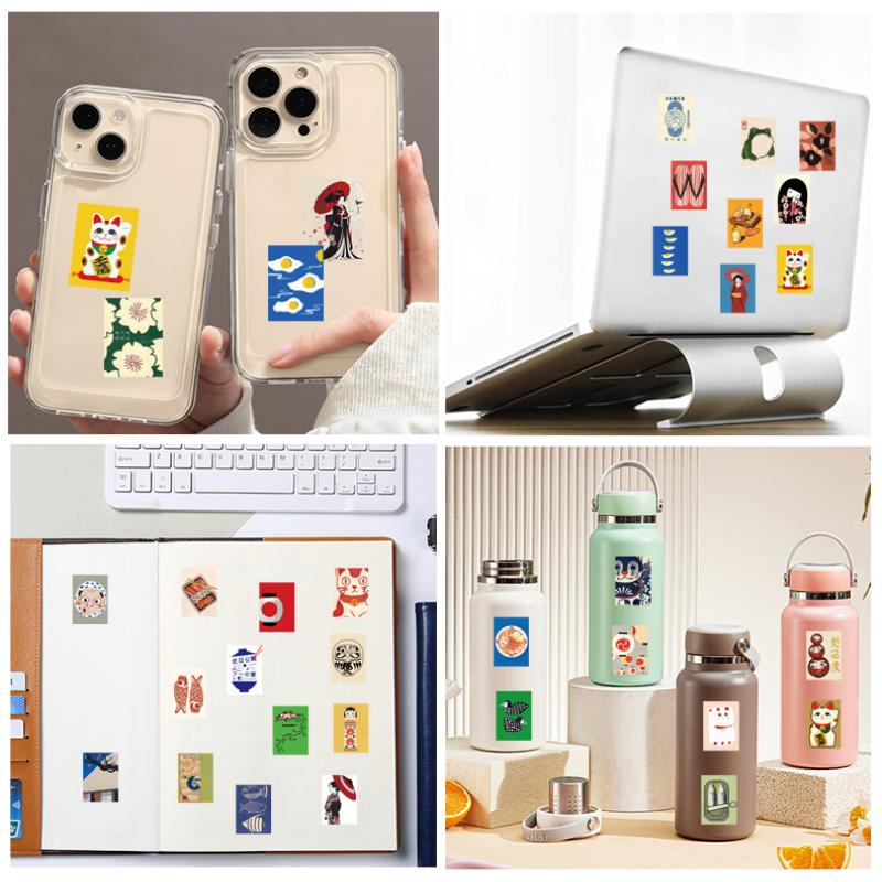 

50pcs Waterproof Decorative Stickers Cartoon Japanese Style Poster Stickers Refrigerator Phone Case Skateboard Computer Laptop разноцветный