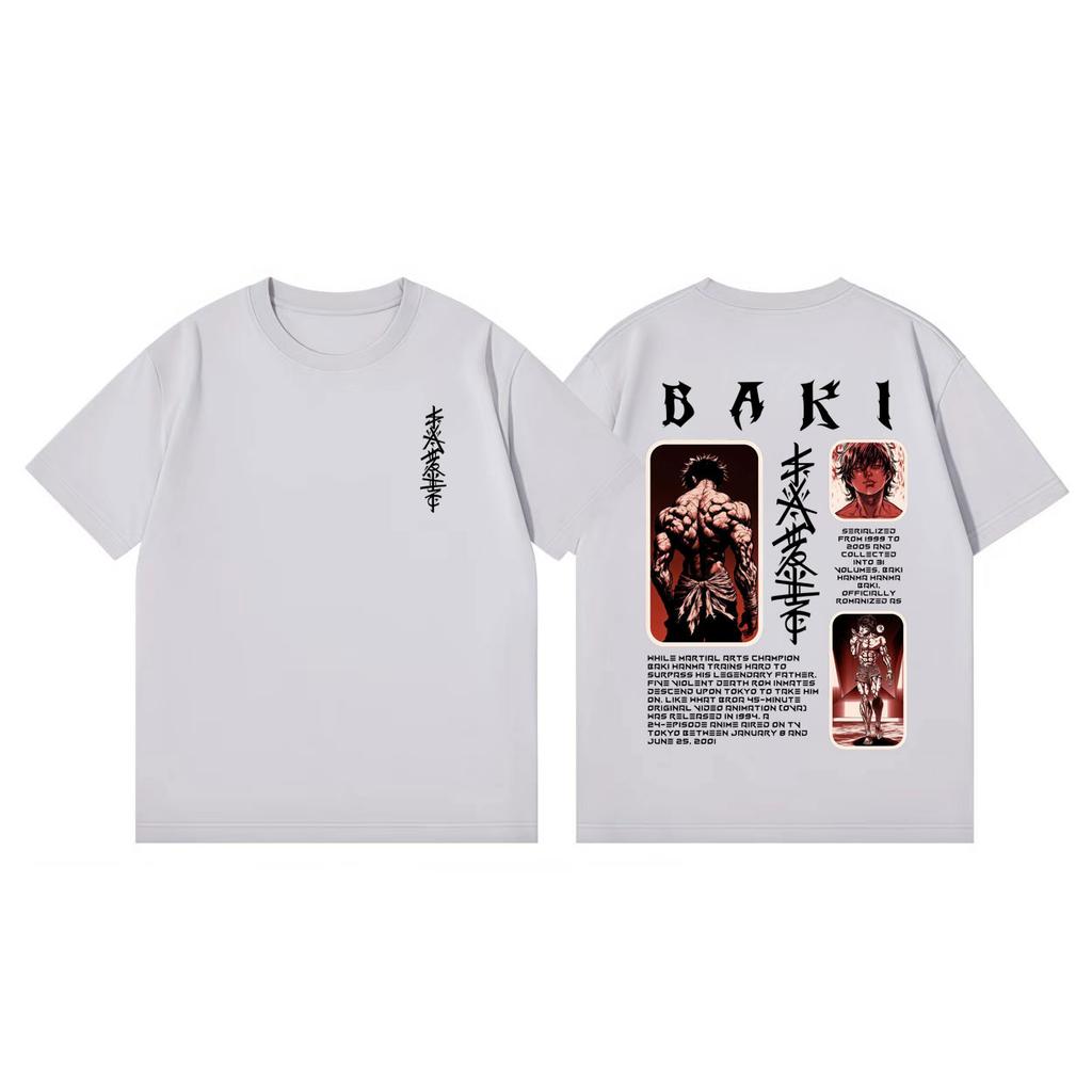 Japanese Anime Baki Graphic T Shirts Men Women Harajuku Manga Short Sleeve Tshirt Fashion Casual Oversized Tshirts Streetwear