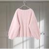 Pullover Strapless Mohair Long-sleeved Sweater Women's Solid Color Pullover Short Top Sweater A Variety of Colors To Choose From Sweaters