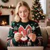 10/20Pcs Merry Christmas Greeting Cards House Design 3D Rotating Blessing Card for New Year Party Gift Decoration Supplies