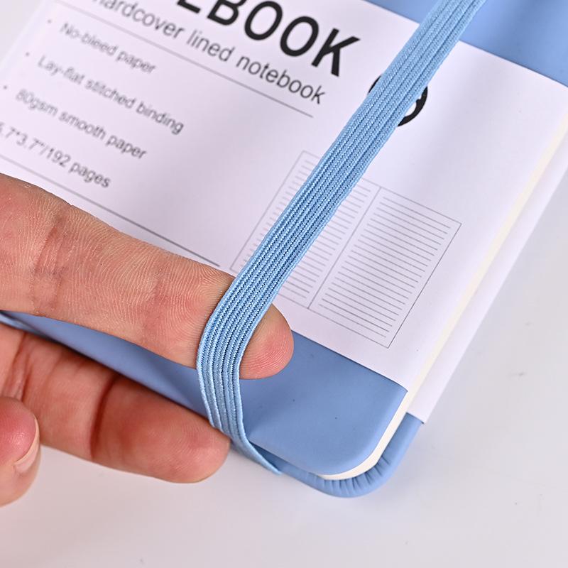 Exklusives PU-Leder-Notizbuch zum Zubinden mit elfenbeinfarbenen linierten Seiten - Macaron-Edition