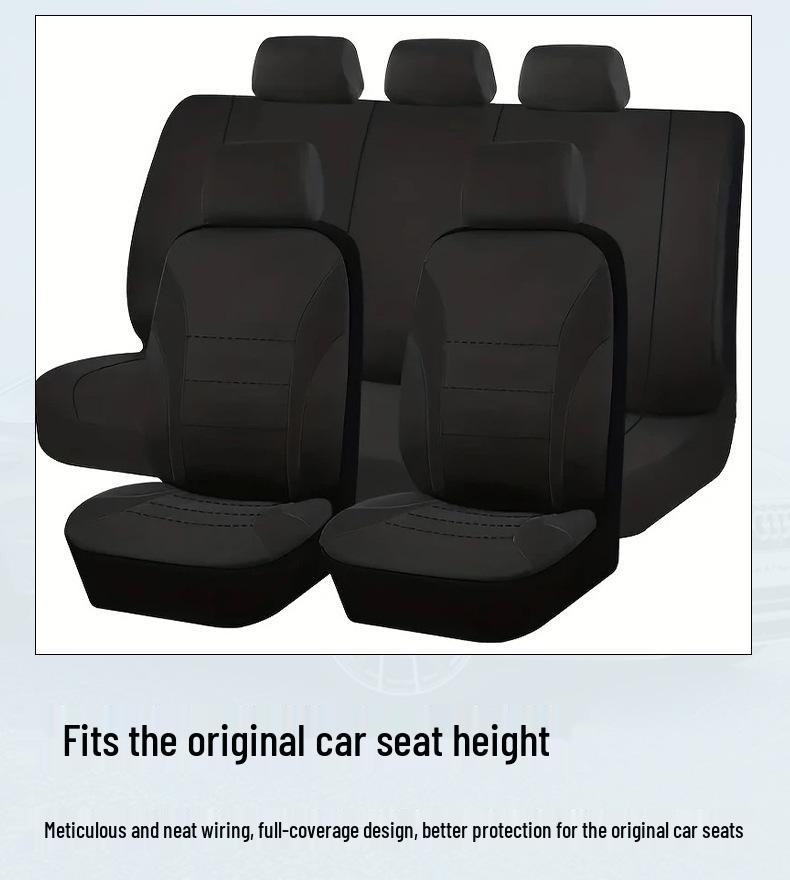 Universal Car and Minivan Seat Cover with Exclusive Waistline Design Fabric Cushion