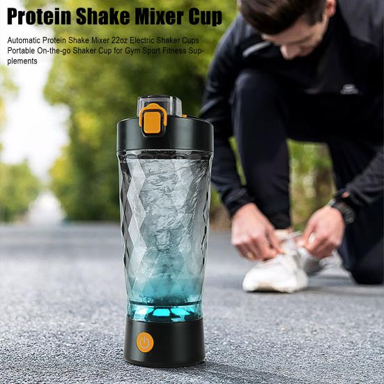 Automatic Protein Shake Mixer 22oz Electric Shaker Cups Portable On-the-go Shaker Cup for Gym Sport Fitness Supplements