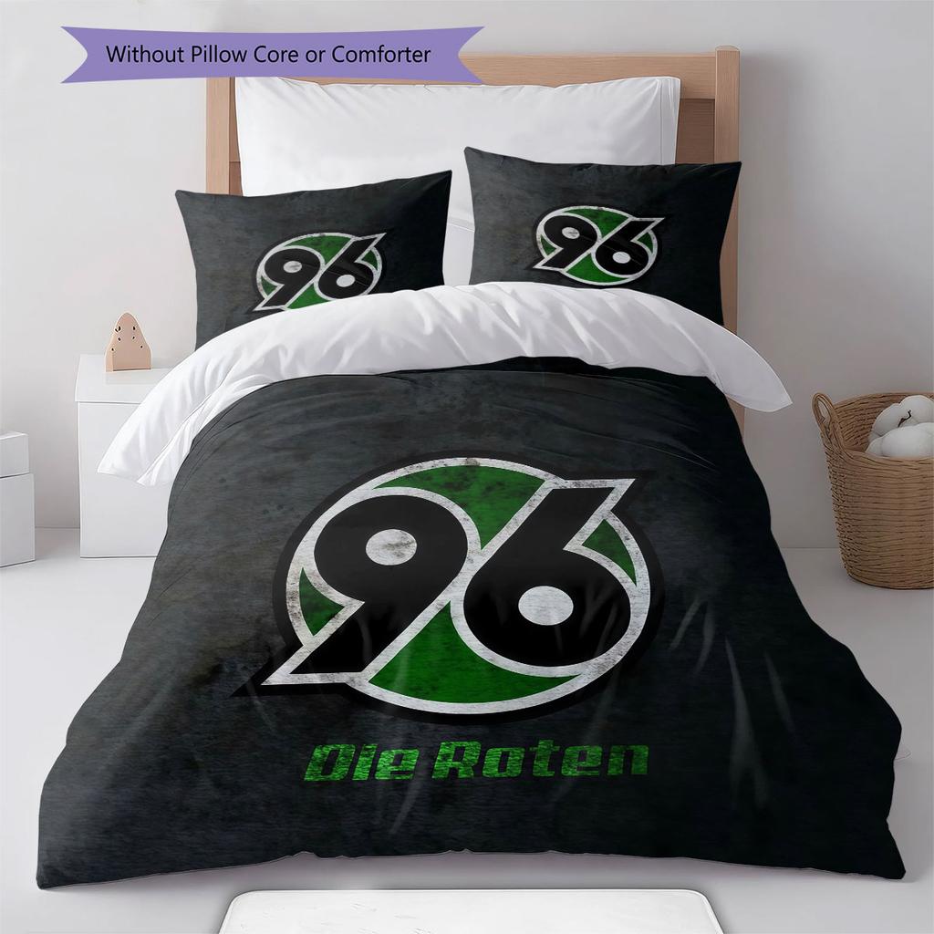 Hannover 96 Pattern Bedding,Quilt Set Quilt Cover Pillowcase Home Birthday Gift(1 * duvet cover + 2 * pillowcase, without core)