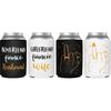 Wedding Can Cooler Sets, Personalized Wedding Gifts for Couples, Husband and Wife, Bottles and Cans Collapsible Sleeve, Neoprene Insulator Can