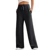 Women's Casual High- Wide-Leg Athletic Pants - Ideal For Sports & Fitness, Straight-Leg Silhouette