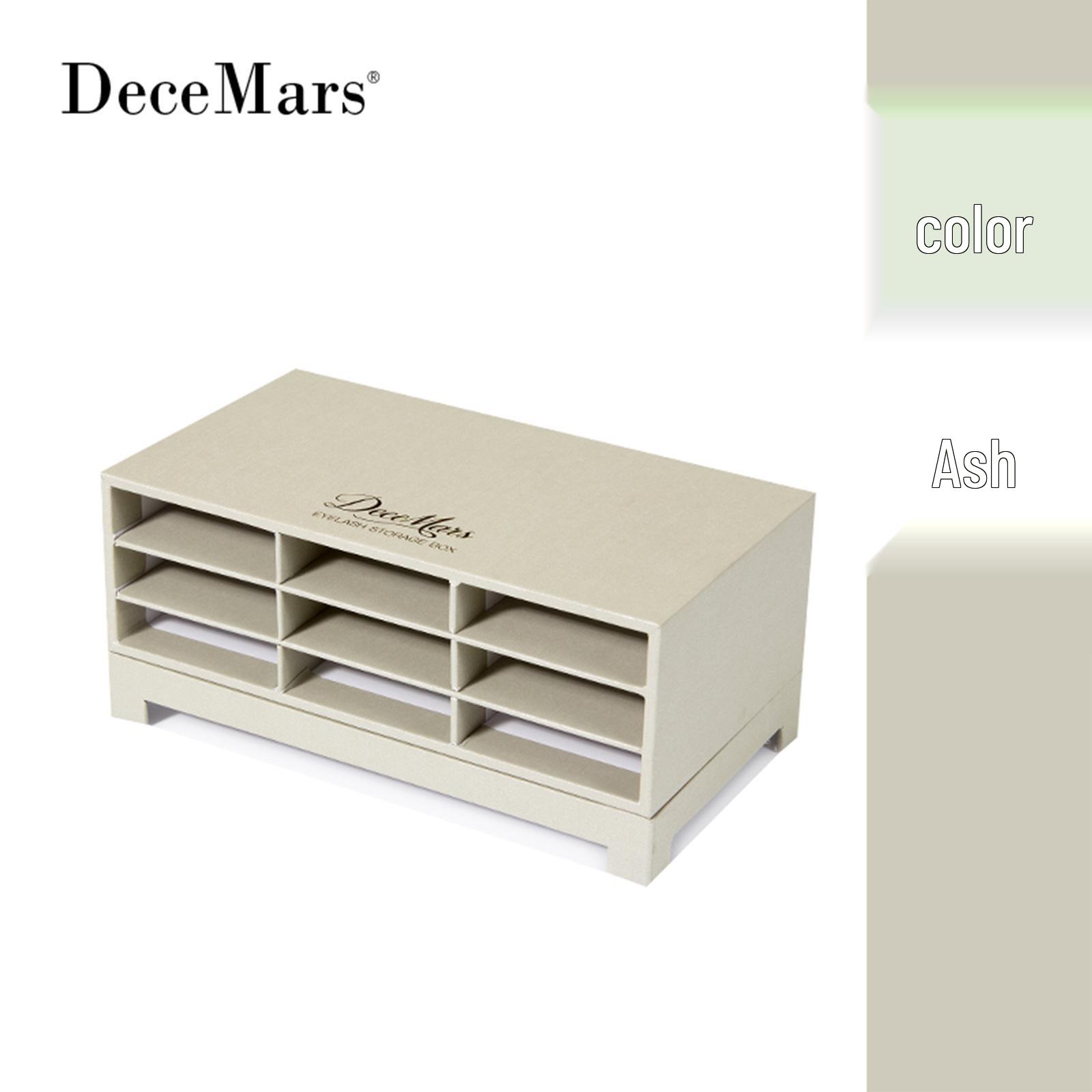 

DeceMars Large Capacity Eyelash Storage Box for Professional Lash Salons сірий колір