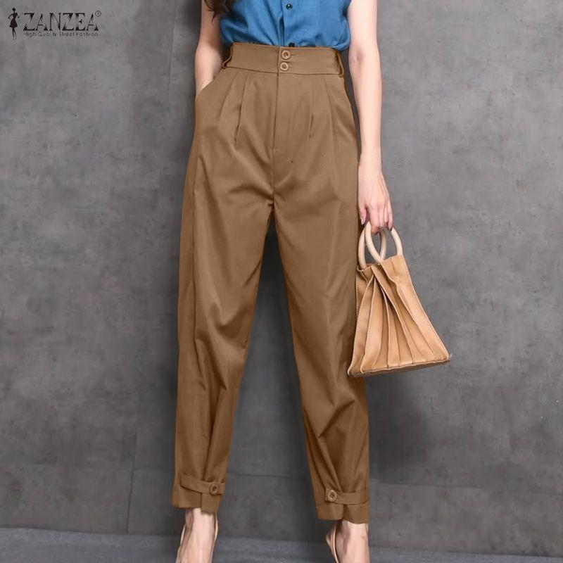 ZANZEA Lässige, kurze Hose in einfarbiger Optik für Damen