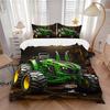 3pcs Tractor Duvet Cover Set - Machine Washable, Includes 1 Duvet Cover and 2 Pillowcases, No Core Included Yy251022155