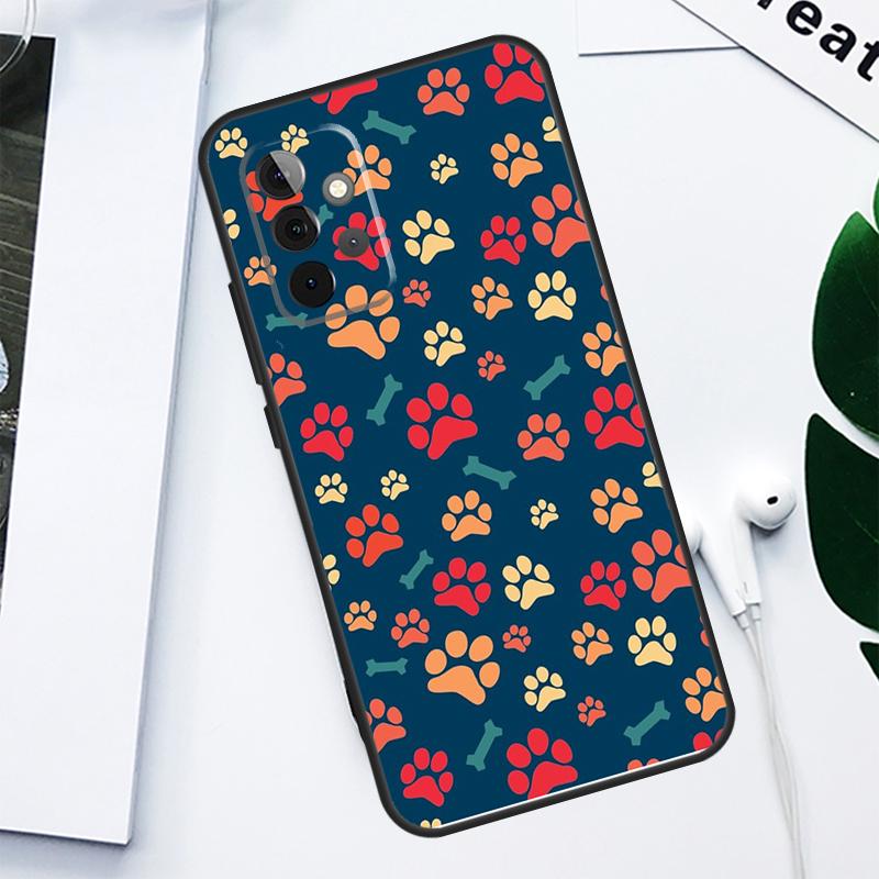 Dog Cat Paw For Samsung Galaxy A52 A22 A32 A54 A34 A14 A55 A35 A15 A53 A33 A13 A05 A06 A16 Phone Case