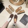 Big-headed lazy shoes Boken autumn ugly cute Boken shoes one-pedal women's 2025 retro new inner height-increasing Doudou shoes