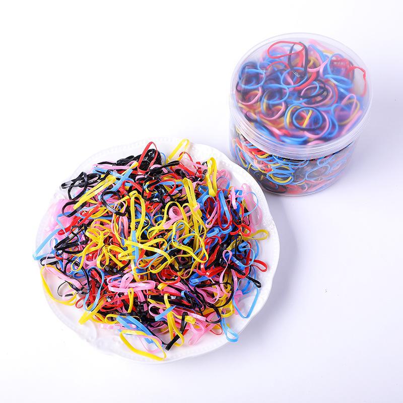 Black Thick Elastic Hair Bands: No-Damage Hair Ties for Women & Kids