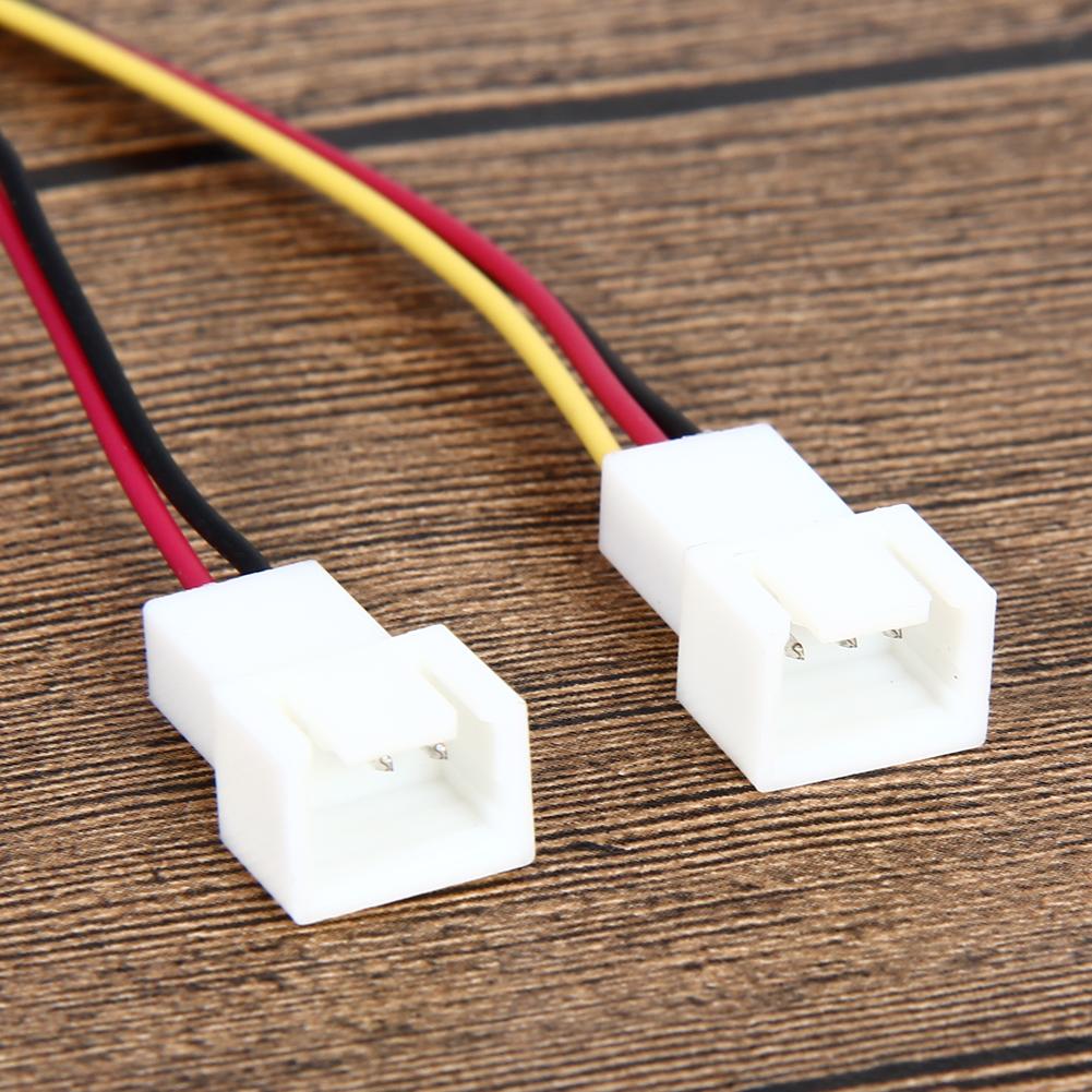 New 5Pcs Fan Connector Cable 12V 3 Pin Female to 2/3 Pin Male PC Fan Power Splitter Extension Cable High Quality Wholesale