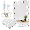 LED Vanity Lights USB Detachable Bulbs Makeup Mirror Lamp for Dressing Table Cosmetic Lighting with Dimmable Brightness