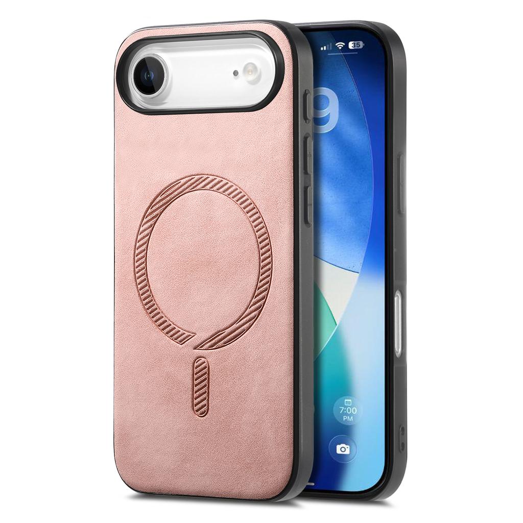 For iPhone Air Leather Back Case Compatible with MagSafe Skin-touch Phone Cover