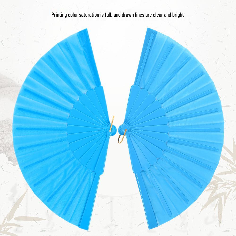 Leque dobrável de 7 polegadas de cor sólida - Acessório de performance de dança e para refrescar