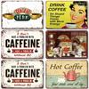 Vintage Coffee Metal Tin Sign Decorative Plate Retro Tea Time Metal Poster Home Bar Cafe Indutrial Decor Old Wall Metal Signs