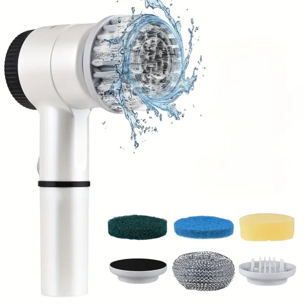 1 Electric Cleaning Brush, USB Charging Wireless Handheld Rotary Washing Machine, Cleaning Supplies, Household Cleaning Brush