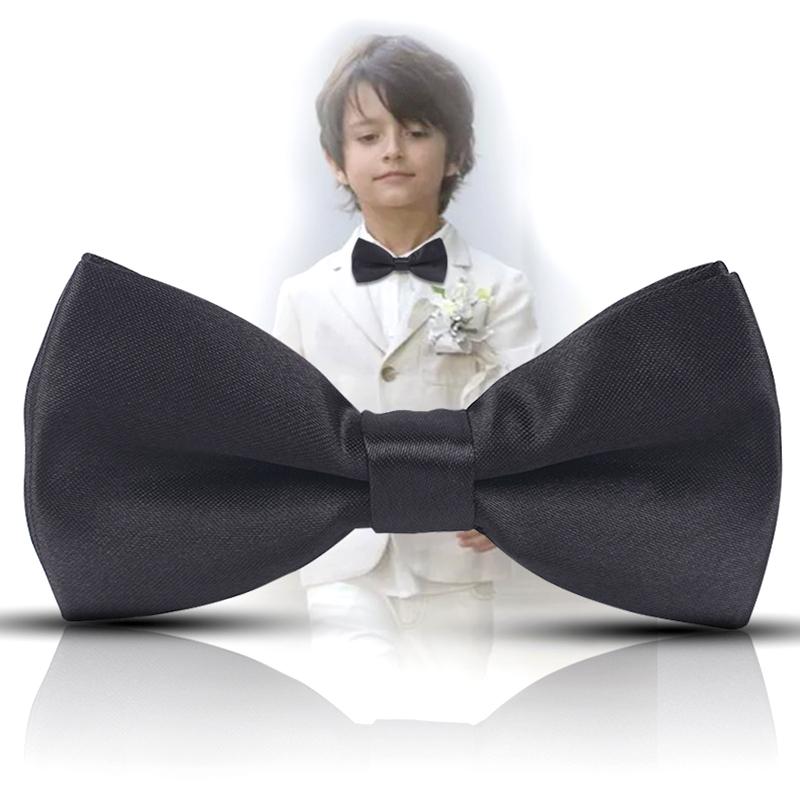 1Pc Children Formal Bow Tie Solid Color Baby Toddler Fashion Polyester Boys Wedding Classical Bowties