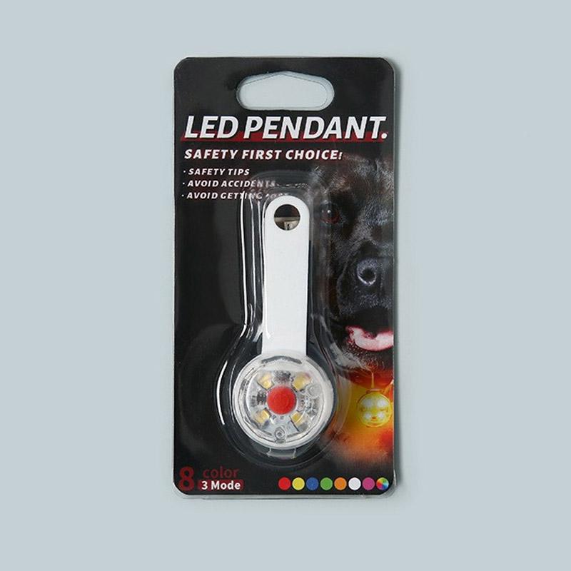 LED Pet Tracking Luminous Pendant Ligh Dogs Collars Dog Wear with Anti-Theft Strobe & Waterproof Design, Safety for Night Walks
