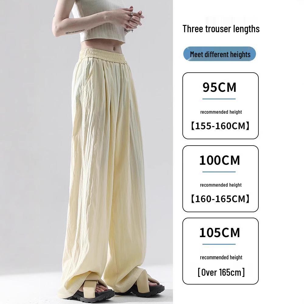 Drapey Wide Leg High Waist Summer Pants for Women - Slimming and Floor-Length, Yamamoto Style 2025