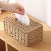 Wicker Tissue Box, Rectangular Decorative Tissue Holder, Increase Capacity Facial Tissue Holder, for Bathroom Living Room Car