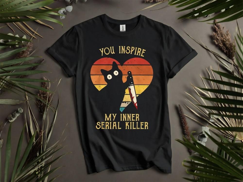 

Funny Cat In Heart You Inspire Me Hoodie Tshirt Men Women Unisex AD864 XL