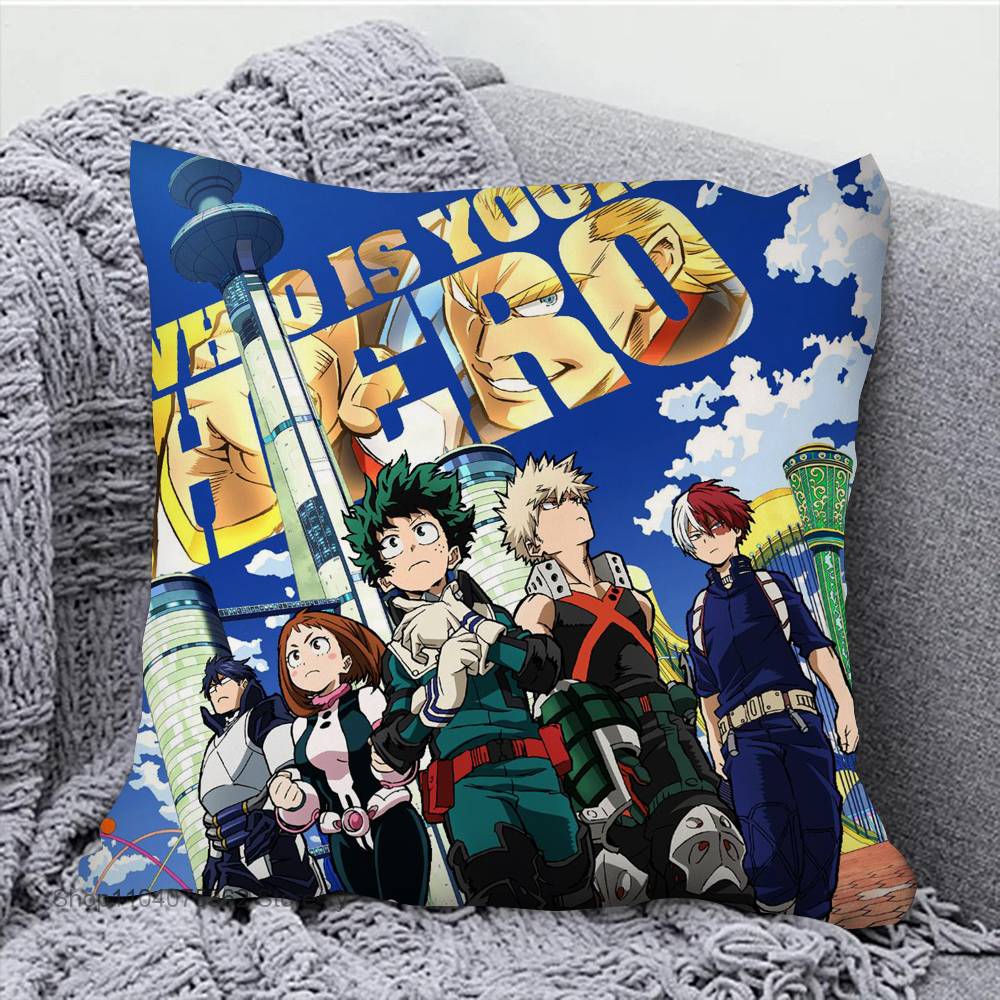 Anime My Hero Academia Pillow Case Square Pillow Bedroom Sofa Leisure Comfort Cushion Car Living Room Home Decoration