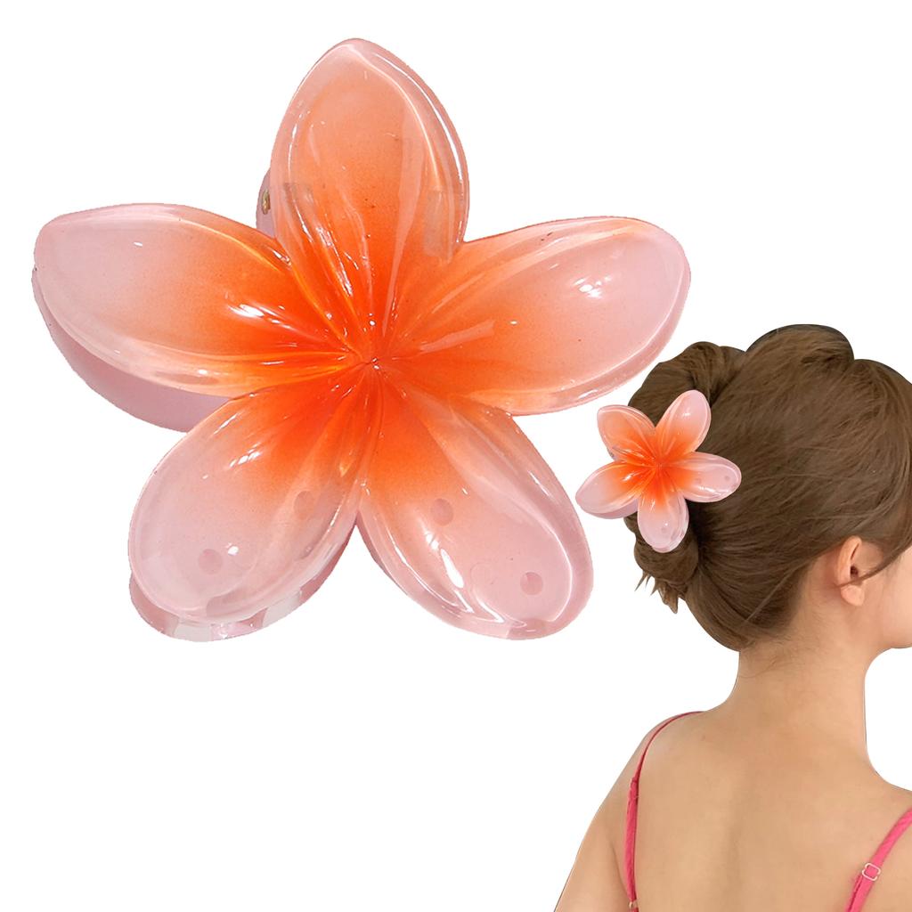 Hawaiian Flower Claw Clips Vacation Egg Flower Hair Clips Hawaii Beach Claws Bohemian Hairpin for Girls Colorful Hair Accessorie