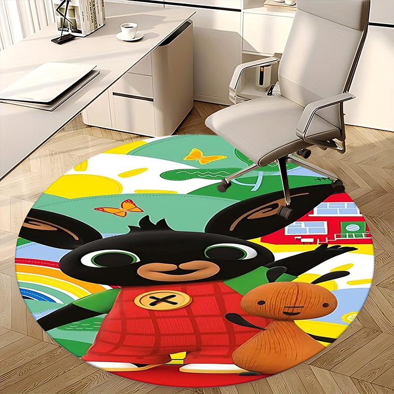 Bing Rabbit, Chair mat Round Rug Office carpet, Machine Washable, Non slip, Suitable for Living Rooms, Bedrooms