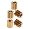 5PCS RC Car Brushed Motor Gear Brass 10T Motor Gear for Axial SCX24 124 RC Crawler Car