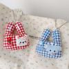 Cute Mini Vegetable Shopping Bag-Shaped Keychain With Cartoon Embroidery For Backpack Decoration And Daily Use