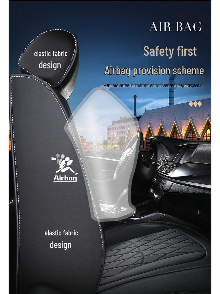 3D Full Surround Leather Car Seat Cover for Sedan - All-Season Cushion