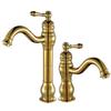 Antique Brass Bathroom Basin Faucet Sink Single Hole Faucet Cold and Hot Water Tap High Quality and Durable Faucet