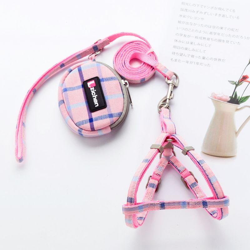 

Pet Supplies Dog Breast Strap Hand Holding Rope Small Size Dogs Teddy Bichon Pomeranian out Dog Leash Dog Chain M (adjustment range 35~52M) Pink(+ [Prellis])