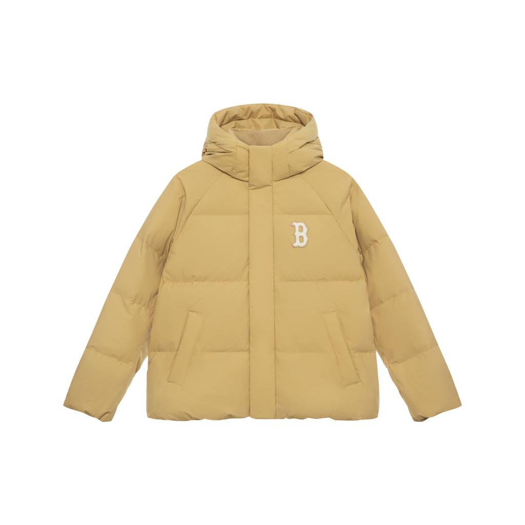 New MLB MLB Preppy Style Collection Boston Red Sox FW24 Down Jacket Unisex Beige Yellow 3ADJV1046-43BGS