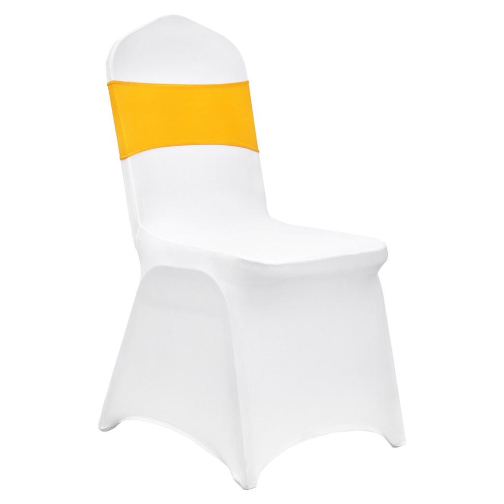 50 Sets Stretch Spandex Folding Chair Covers, Universal Fitted Chair Cover with Chair Sashes, Removable Washable Protective Slipcovers, for Wedding,