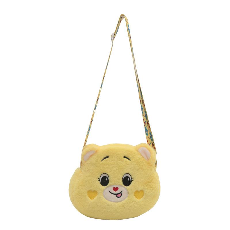 Cartoon Plush Bear Crossbody Travel Casual Shoulder Phone Purse Bag Portable Zipper Pouch
